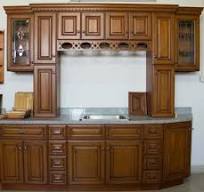 American Style Walnut Color Kitchen Cabinet (country style)