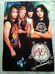 Slayer Band Photo 1986 Flag Cloth Poster Size 78 Cm X 116 Cm 31 X 45 Slayer 80smetal Slayerposter Heavy Metal Music Slayer Band Heavy Metal Bands