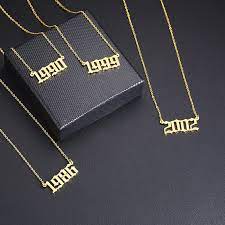 Find deals on products in womens jewelry on amazon. Vnox Stainless Steel Birth Year Necklace For Women Gold Tone Choker Bff Birthday Anniversary Gift Adjustable Choker Necklaces Aliexpress