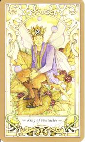 Mystic Faerie Tarot King Of Pentacles Tarot Learning Tarot Tarot Readers The mystic faerie tarot features beautiful watercolor artwork by renowned fantasy artist linda ravenscroft.