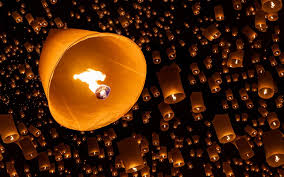 Night Sky Lanterns Paper Fire Wallpaper Floating Lanterns Sky Lanterns Lanterns