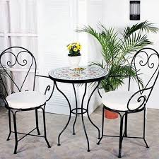 Garden Set Mosaic Table Moroccan 2 Chairs Wrought Iron Indoor Etsy In 2020 Mosaic Table Wrought Iron Garden Furniture Wrought Iron Table