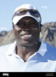 Former NFL player Bruce Smith arrives at the Bob Hope Classic at PGA West  in La Quinta, California
