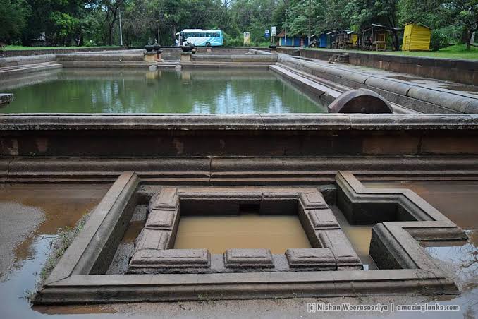 Kuttam Pokuna Twin Ponds ancient bathing pools Abhayagiri monastery jungle 3rd-8th century hydraulic engineering Anuradhapura