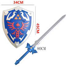 Maybe you would like to learn more about one of these? 80cm Skyward 1 1 Sword Shield Link Weapon Cosplay Sword Kids Gift Role Play Gift Safety Pu Material Action Figures Aliexpress