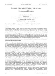 Observe a child who is three, four, or five years old. Pdf Systematic Observation Of Children With Pervasive Developmental Disorders