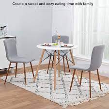 Side chairs can have upholstered seats, but are generally not fully upholstered. Dining Chairs Set Of 4 Kitchen Dining Room Chairs Accent Chairs For Living Room Bedroom Mid Century Modern Upholstered Side Chair With Fabric Cushion Seat Back Brown Metal Legs Grey Buy Online