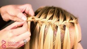 How to master a pretty waterfall braid. Waterfall Braid Tutorial Become Gorgeous Youtube