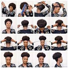 Step By Step For Creating An Afro Puff Natural Hair Puff Natural Hair Styles Easy Natural Afro Hairstyles