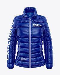 Download Glossy Women S Down Jacket Mockup Front View In Apparel Mockups On Yellow Images Object Mockups