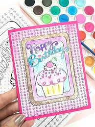 Our unique coloring pages are great for adults who have an inner kid too! Pams Party Practical Tips Diy Birthday Card From Coloring Page Dare To Share Feature Of The Day