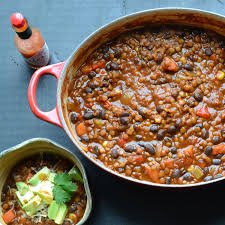 Black Bean And Lentil Soup Black Bean And Lentil Chili Recipe Food Recipes Food Vegetarian Recipes