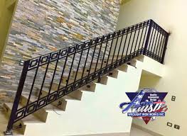 Wrought iron fencing and stair railings that flow seamlessly with your home's design. Interior Iron Modern Diamond Hand Stair Railing Artistic Wrought Iron Works Inc