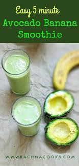 5 Minute Avocado Banana Smoothie Recipe Avocado Banana Smoothie Avocado Banana Banana Smoothie