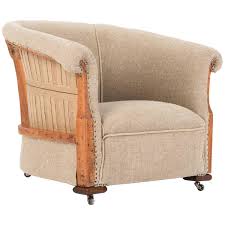 Deconstructed And Exposed Late Victorian Organic Flax Linen Tub Chair 1stdibs Com Chair Armchair Vintage Tub Chair
