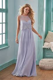 Jasmine Bridal B2 Style B203011 In Tanzanite Lace Poly Chiffon Boat Neckline Swe Chiffon Bridesmaid Lace Bridesmaid Dresses Bridesmaid Dress Collection