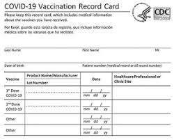 With that said, it is only covered for the recommended age groups. All About Your Coronavirus Vaccine Card Kentucky Health News