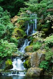 Waterfall Portland Japanese Garden Portland Japanese Garden Japanese Garden Backyard Water Feature