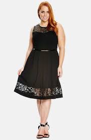 City Chic Rocker Lace Fit Flare Dress Plus Size Plus Size Dresses Plus Size Fashion Curvy Dress