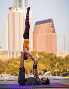 While as you modify the challenges or poses of yoga, this hits the boundary line of acrobats and yoga. Acroyoga Wikipedia
