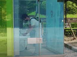 This is the simplest fix to the problem, but it will only be temporary. Tokyo Installs Transparent Public Toilets So People Can See If Clean