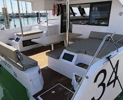 Aventura by stgi aventura 34 november 2019 aventura 34 catamaran 3 cabins ful options 5kw generator, furling mast, heating, furling gennakeur, electric winch,. Mieten Sie Ein Katamaran Unknown Brand Aventura 34 Aventura 34 Romanon Samboat