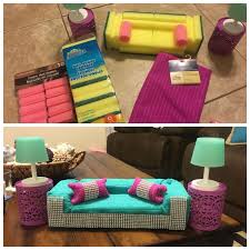 Barbie Furniture 6 Sponges Used For Couch 1 Package 2 Sponge Curlers For Pillows Covered W Diy Barbie Furniture Doll Furniture Diy Barbie House Furniture