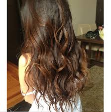 Curly hair with bangs looks extremely cute and feminine. Long Brown Hair Image 1835744 On Favim Com