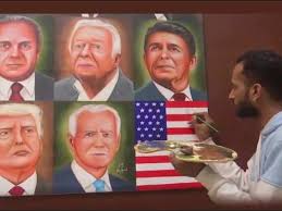 Vice president of the united states. Watch Amritsar Artist Paints Portraits Of All Usa Presidents The Economic Times Video Et Now