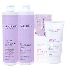 Features of advanced hair repair shampoo and conditioner set. Nak Nak Platinum Blonde Shampoo Conditioner Treatment Trio Hair Pack Ebay