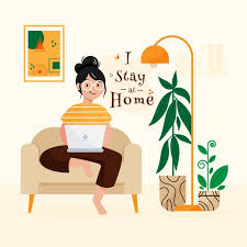 Stay At Home Concept Stay At Home Vector Free Illustration Character Design