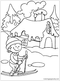Free printable coloring pages for kids and adults. Drawing Of Winter Season For Kids Novocom Top