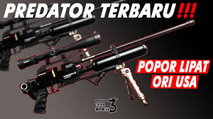 Besutan senapan angin pcp ini kita buat sengaja kita buat dengan sedikit tampilan yg lebih garang yg di kombinasikan dengan tabung bocap taiwan 500cc sehingga… Senapan Angin Pcp Terbaru 2021 Predator Popor Lipat Terbaru Youtube