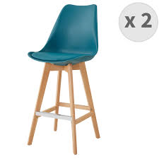 Chaise bleu canard pas cher. Achat De Tabouret De Bar Scandinave Bleu Canard A Prix Casse
