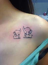 Mom Tattoo Baby Elephant Elephants Tattoo Small Elephant Tattoo Tattooideasformoms Tattoos For Daughters Elephant Tattoo Small Cousin Tattoos