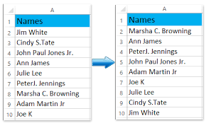 How to sort worksheet tabs in alphabetical order in excel. How To Sort Full Names By Last Name In Excel
