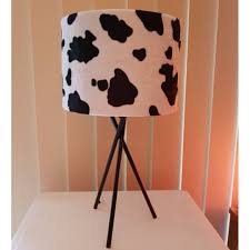Bring the 70's to the barnyard and. Lampshades Lightshades Cow Print Lamp Shade Home Furniture Diy