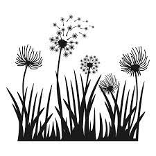 Dandelions Flower Spring Cuttable Designs Flower Silhouette Silhouette Art Dandelion Flower