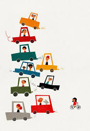 Traffic Jam Big Print Illustration Design Prints Glicee Prints