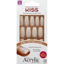 The most luxurious artificial nails take minutes to apply and feature premium special. Kiss Nails Long Length Acrylic Natural 28 Each Instacart