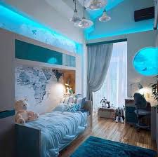 Mavi Cocuk Odasi Havali Odalar Tasarim Ic Mekanlar Yatak Odasi Dekorasyon Fikirleri