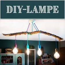 Tutorial Diy Lampe Mit Ast Selber Bauen Diy Lampen Lampe Textilkabel