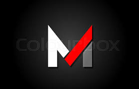 M letter logo design on vector. Red White Black M Alphabet Letter Logo For Company Icon Design Stock Vector Colourbox