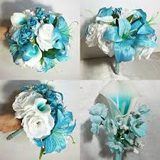 Costco.com offers a magnificent assortment of fresh flowers that will surely reflect your joy on your wedding day. Aqua Turquoise White Rose Tiger Lily Bridal Wedding Bouquet Accessories From Bridalweddingbouquets Accuweather Shop