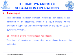 thermodynamics of separation operations