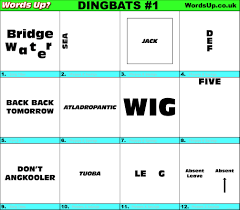 Give these printable crossword puzzles a try and then come back to see how many answers you got correct. Dingbats Quiz 1 Find The Answers To Over 710 Dingbats Words Up Games