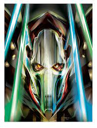 Starwars Orlando Arocena Vector Grievous Star Wars Painting Star Wars Illustration Star Wars Canvas Art