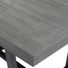 A large dining room table is a logical investment if most of your family and friends live. 52 Inch Distressed Solid Wood Dining Table Grey By Walker Edison
