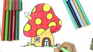 Colouring Mushroom House Kid Video To Learn Colors Tutor Art For Baby Youtube I'm francesca and i love drawing. colouring mushroom house kid video to learn colors tutor art for baby