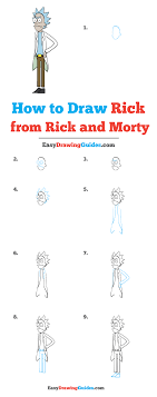 How To Draw Rick From Rick And Morty Really Easy Drawing Tutorial Rick And Morty Tattoo Easy Drawings Drawing Tutorial Easy